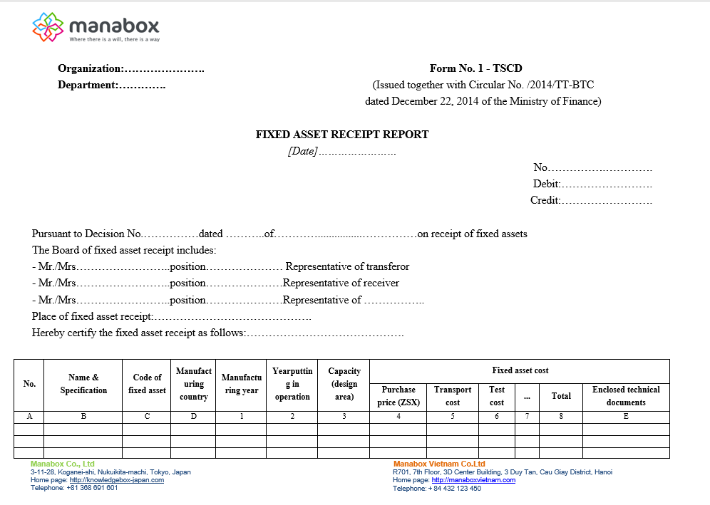 Biên bản giao nhận