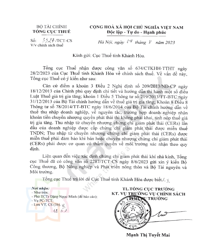 Chứng chỉ phát thải