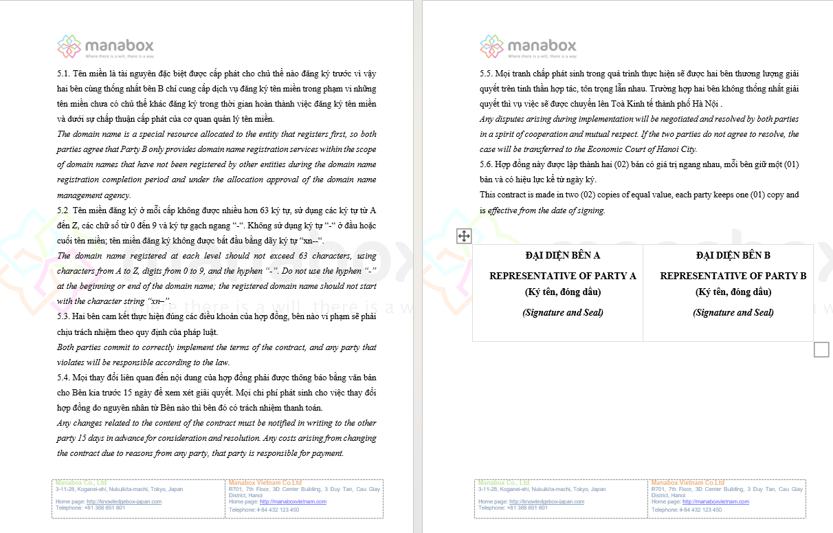 Hop dong dang ky ten mien song ngu